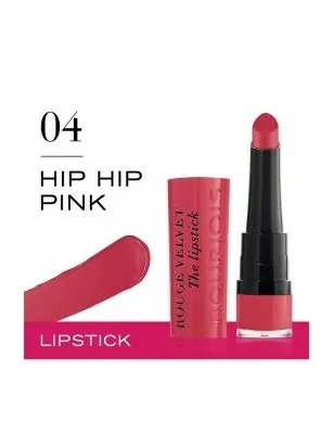 ROUGE MAT HYDRATANT BOURJOIS Lipstick Rouge Velvet 04 Hip Hip Pink DE BOURJOIS