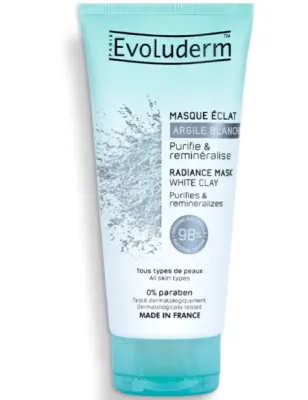 Masques Visage Purifiant evoluderm  ARGILE BLANCHE - evoluderm