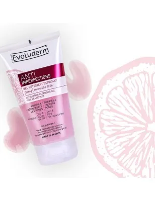 Gel Nettoyant evoluderm  ANTI IMPERFECTIONS EXFOLIATING 150ML