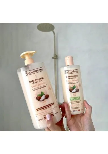 Shampooing evoluderm  RÉPARATEUR DÉLICE DE KARITÉ - evoluderm